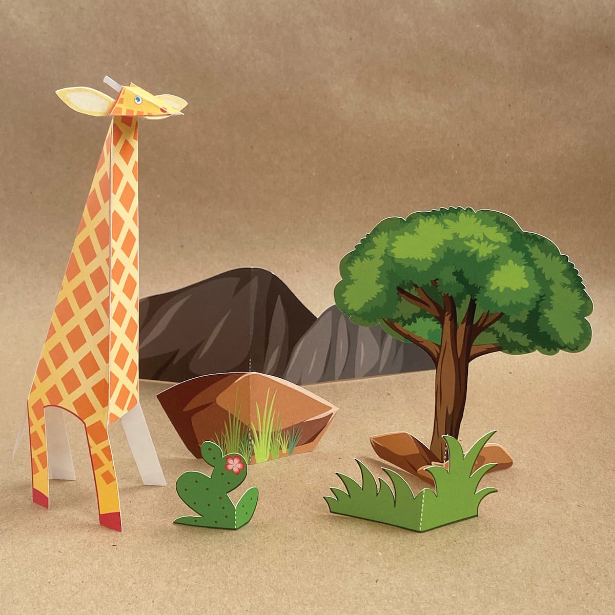 DIY Paper Giraffe Template Mozaic Studio