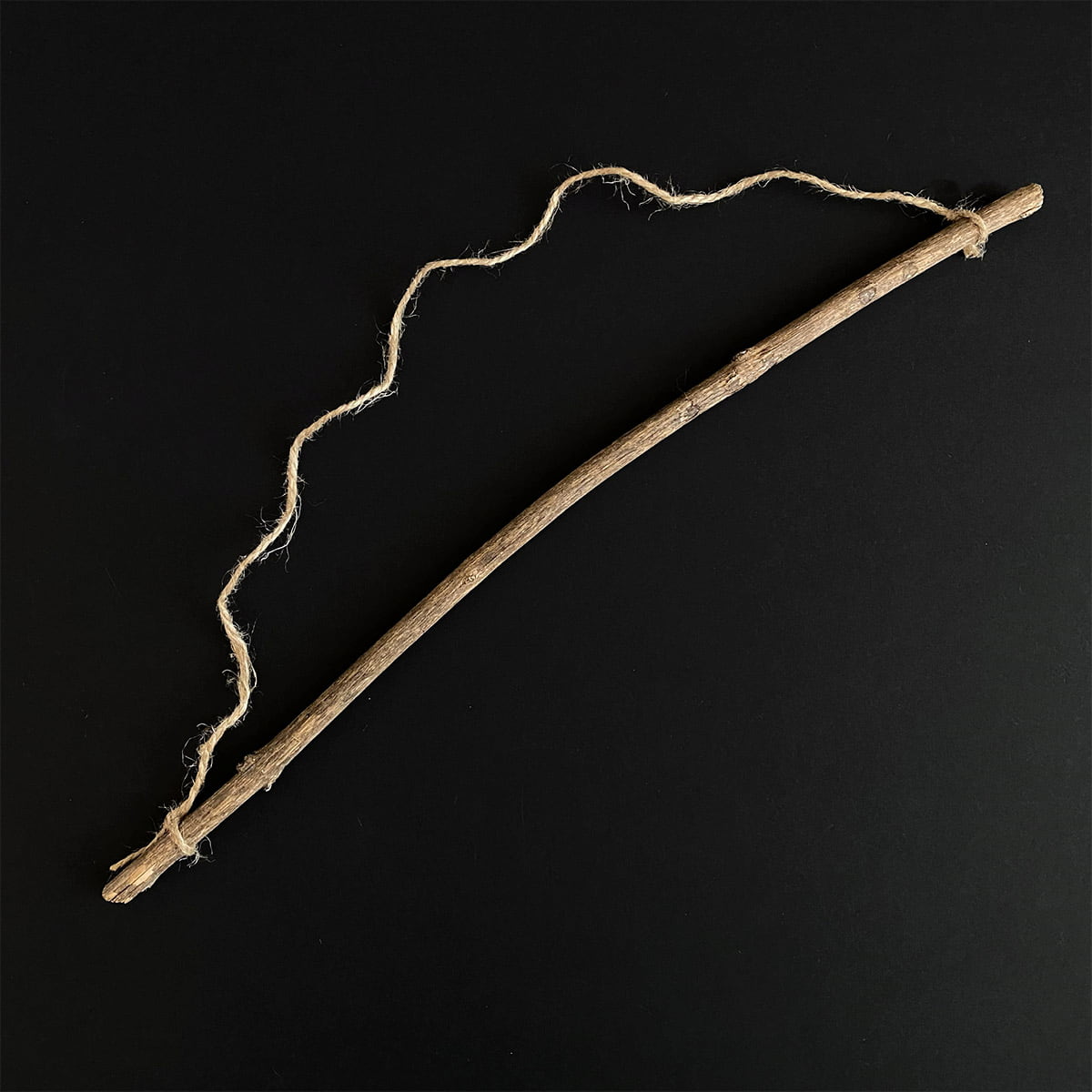 Tree branch with top hanging loop prepared for DIY leaf mobile, part of Cakewalk DIY Paper Craft tutorial.