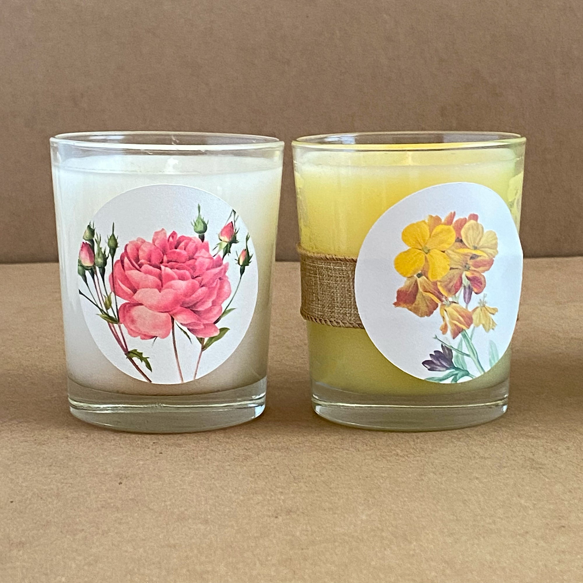 botanical garland candles