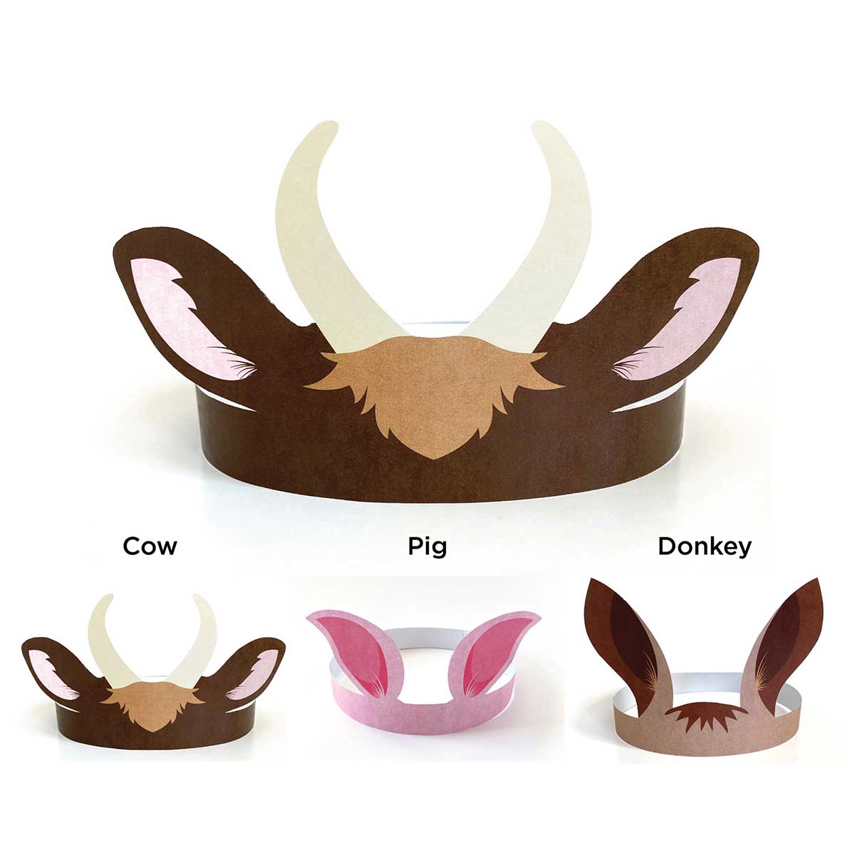 Kids Party Crowns  - Farm Animals Mozaic Studio