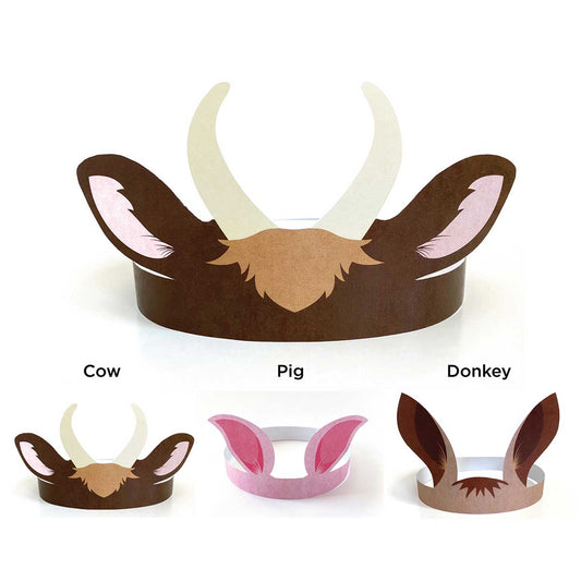 Kids Party Crowns  - Farm Animals Mozaic Studio