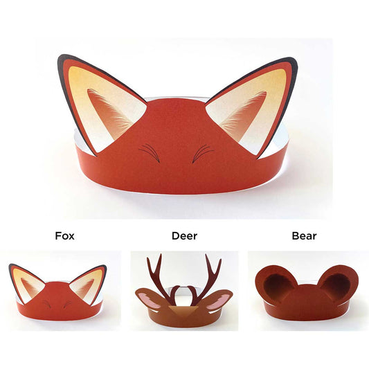Kids Party Crowns - Forest Animals Mozaic Studio