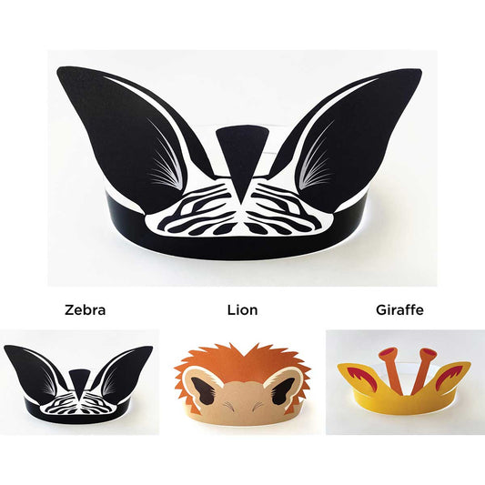 Kids Party Crowns - Safari Animals Mozaic Studio