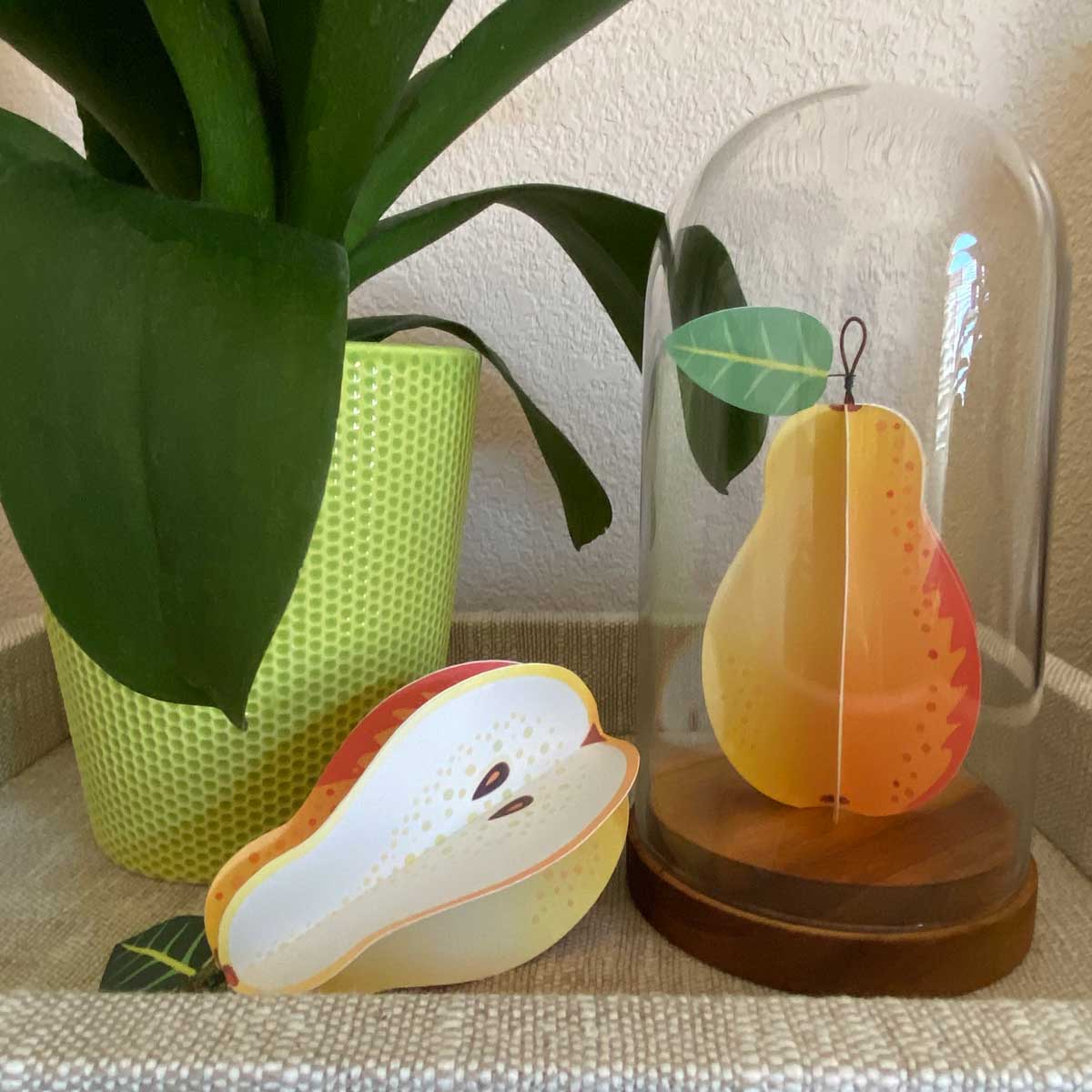 Handmade Paper Pears, Set of 2 Wholesale Mozaic Studio