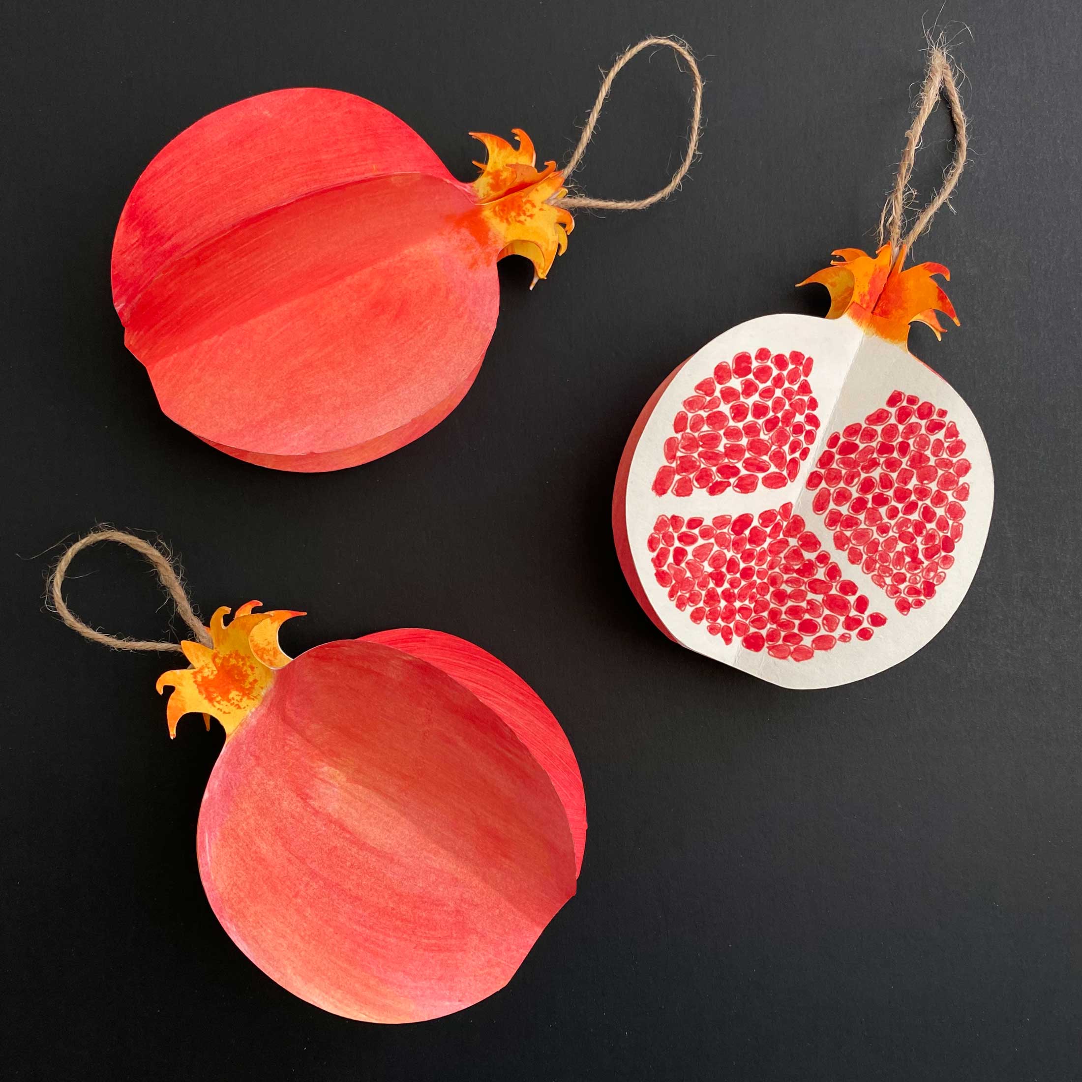 paper pomegranates