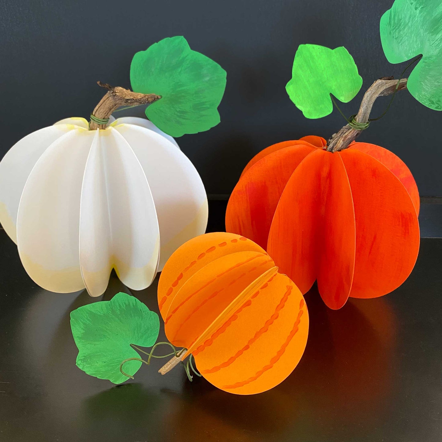 DIY 3D Pumpkin & Squash Paper Craft (Copy) Mozaic Studio
