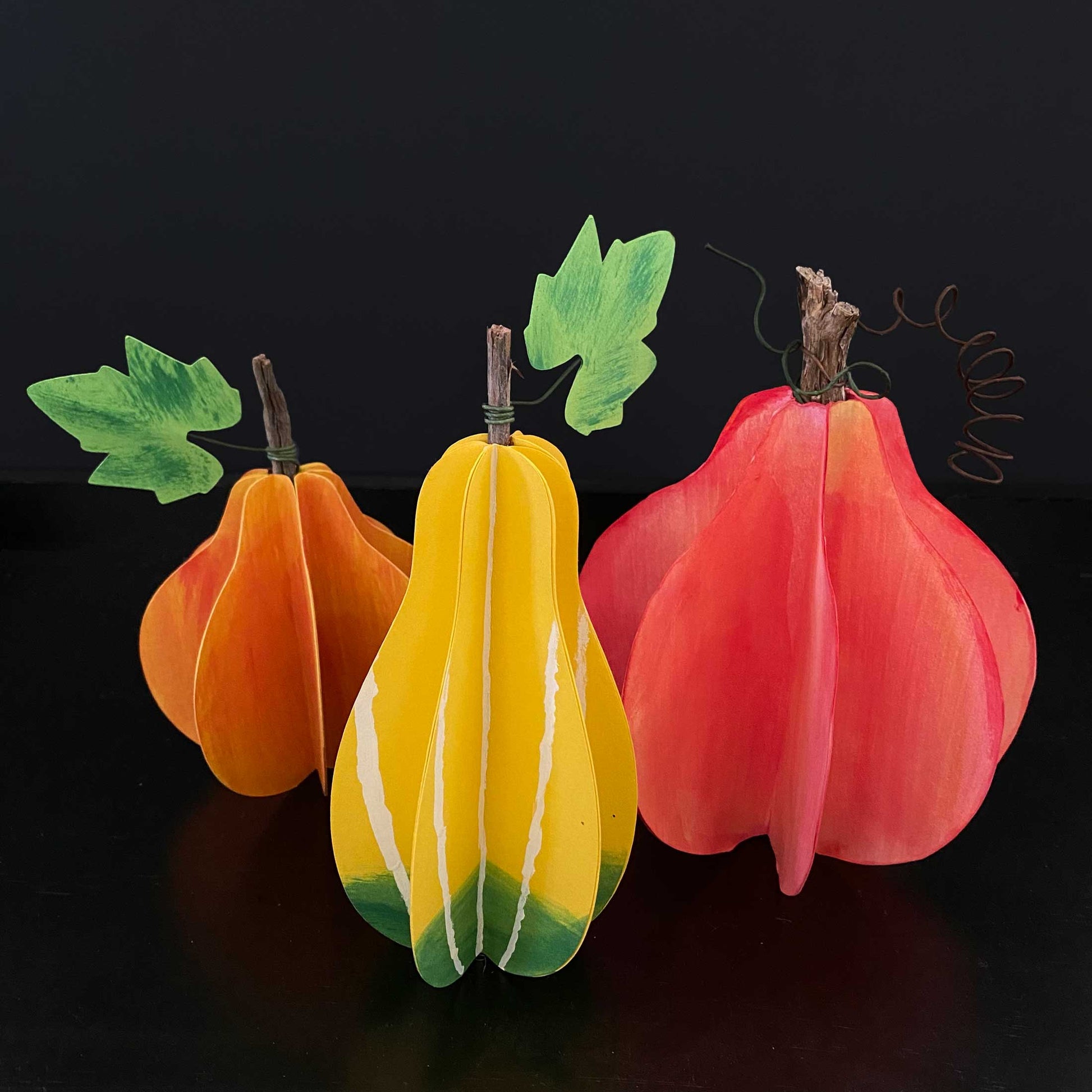 DIY 3D Pumpkin & Squash Paper Craft (Copy) Mozaic Studio